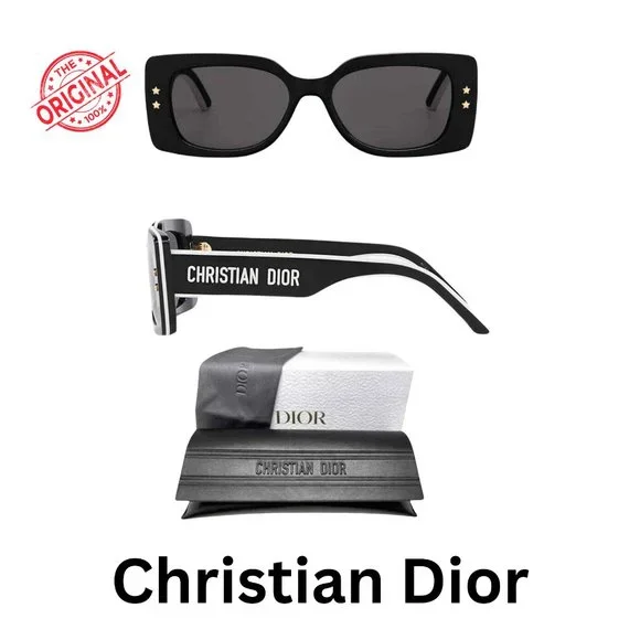 Christian Dior DIORPACIFIC S1U Black White Grey Lens Women Sunglasses AUTHENTIC Christian Dior Diorpacific S1U Square Sunglasses Black White  main image 3
